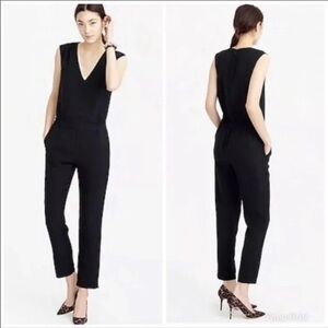 J. Crew Black V-Neck Jumpsuit